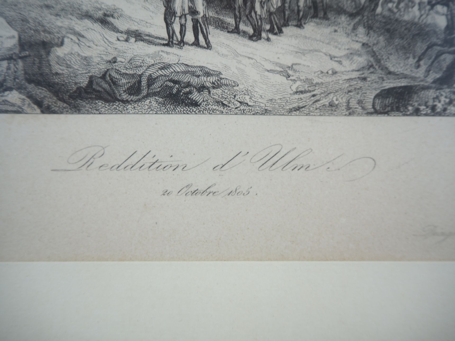 Engraving capitulation of Ulm before Napoleon - Image 2 of 4