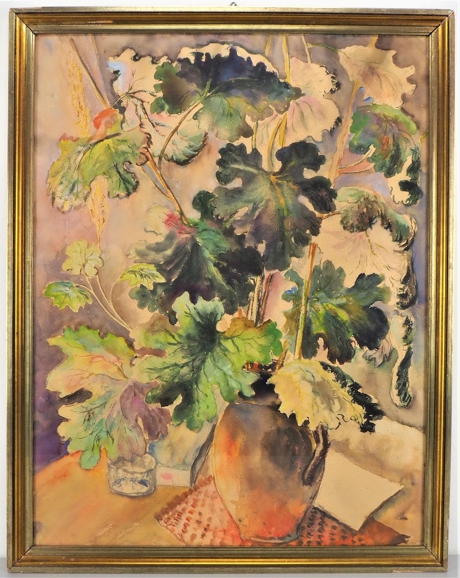 Waldemar Kufner (1940, Bad Reichenhall - 2016, Übersee am Chiemsee) - Still life with leaves.