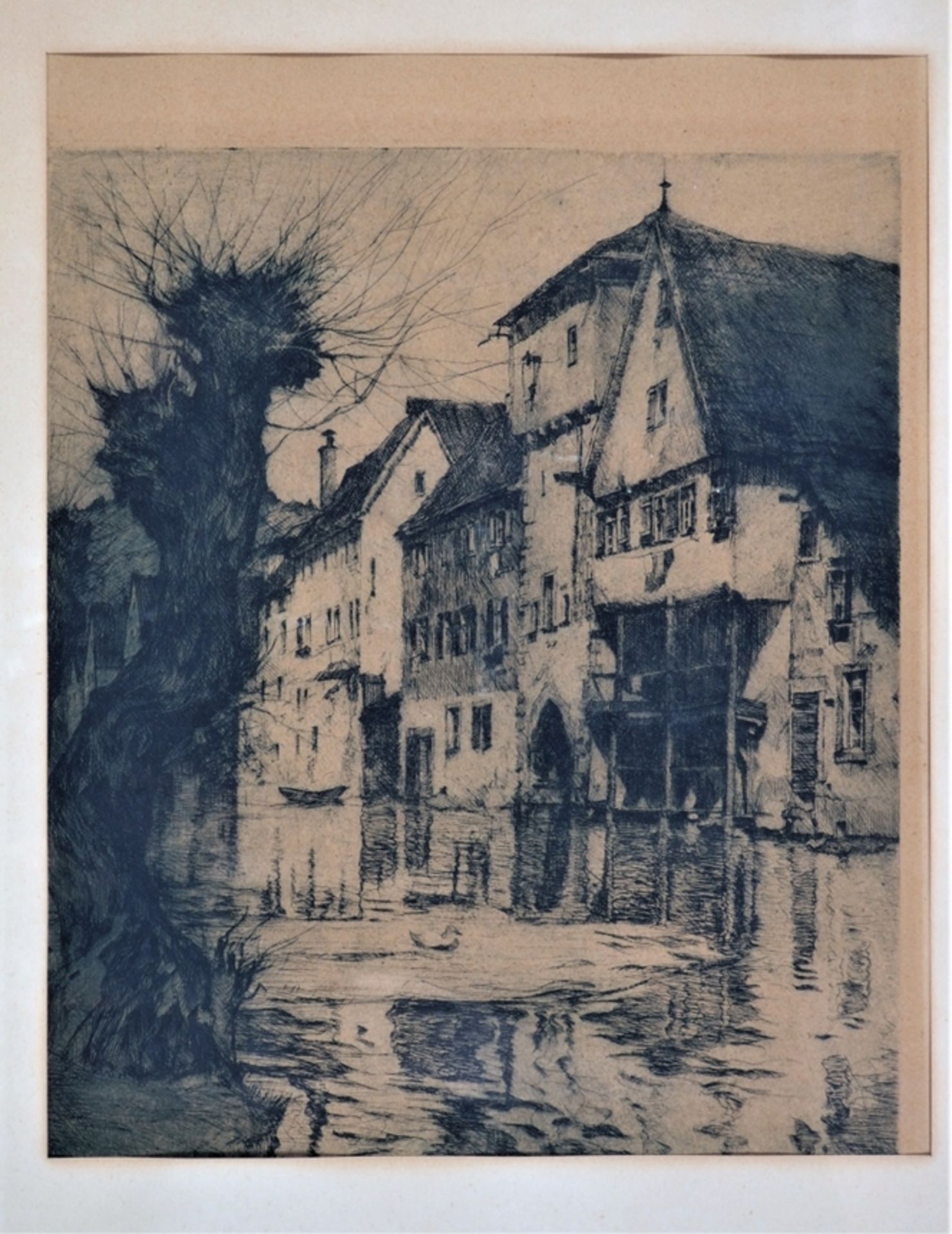 Paul Kälberer (1896, Stuttgart - 1974, Sulz-Glatt) - Etching "Early Spring - Image 3 of 3