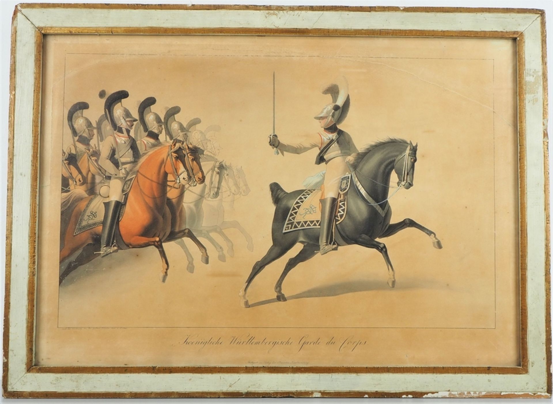 Colored print Württemberg Guard du Corps, 19th c.