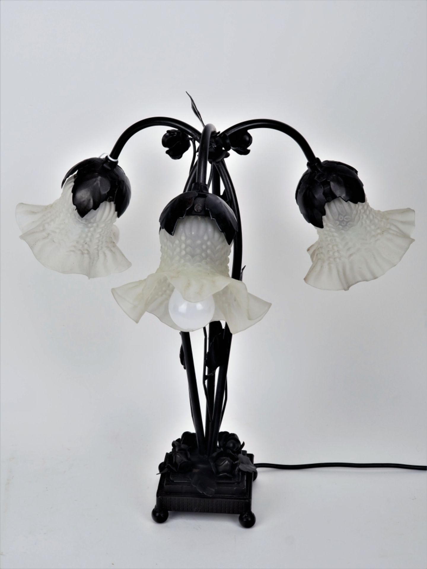 Three-armed table lamp, 20th century