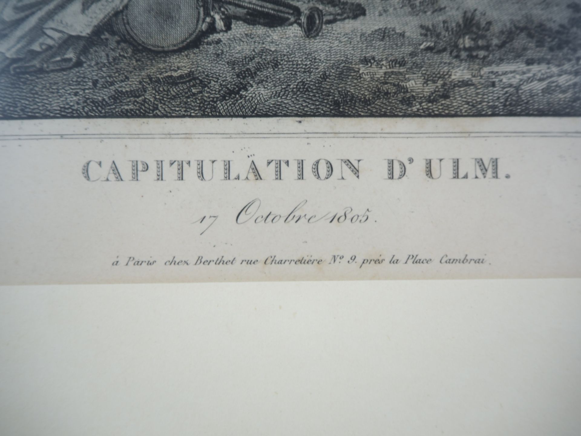 Engraving capitulation of Ulm before Napoleon - Image 2 of 4