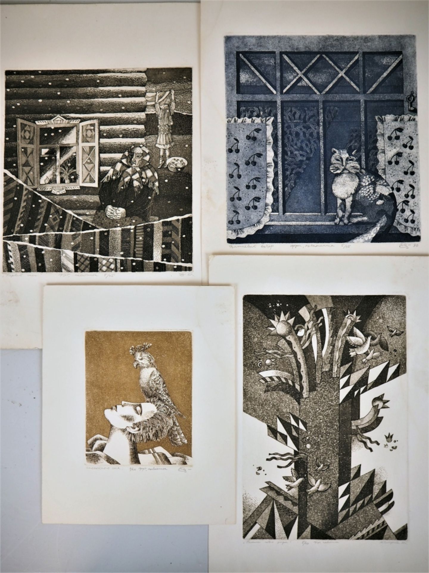 Margarita Smirnova (Ukraine) - set of lithographs, 4 pieces