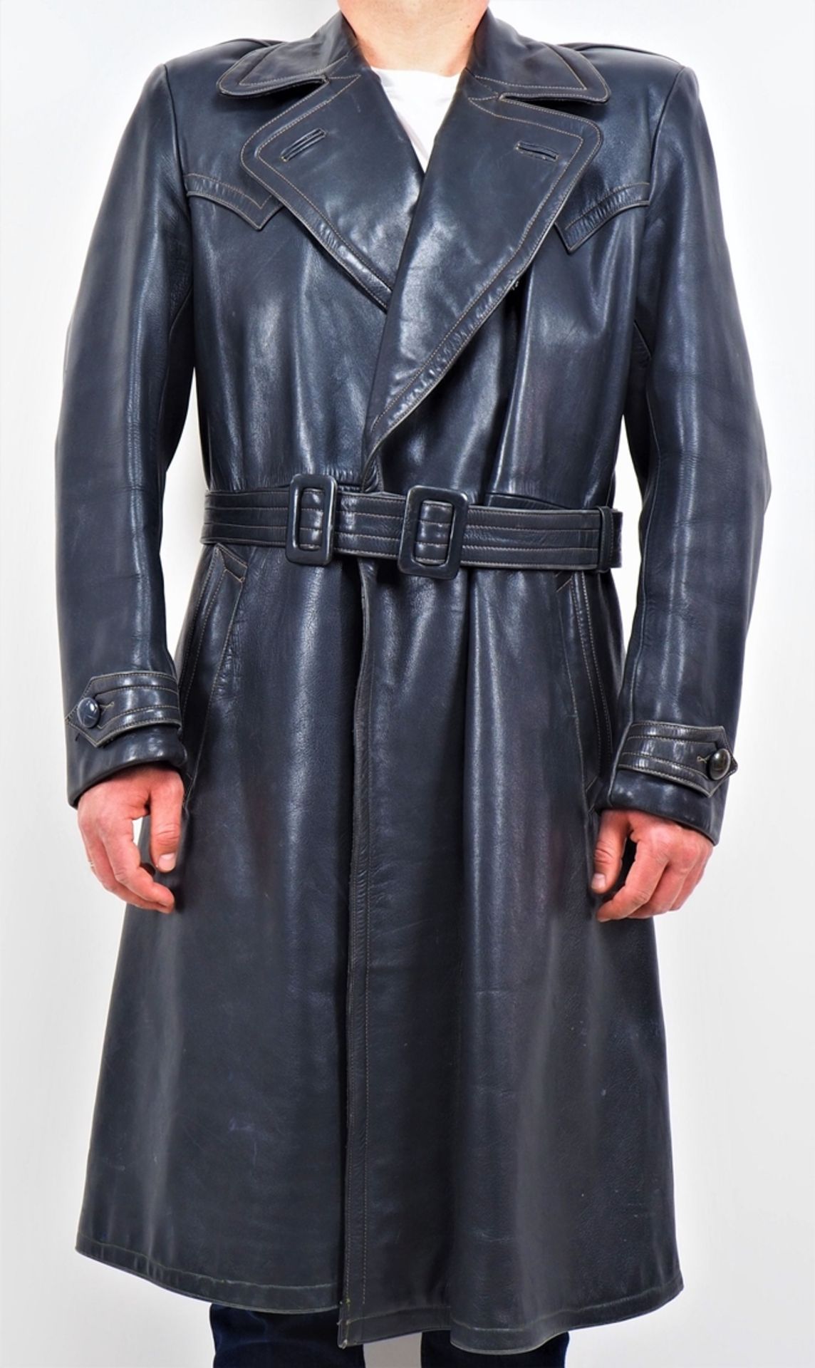 Men leather coat, 40s/50s