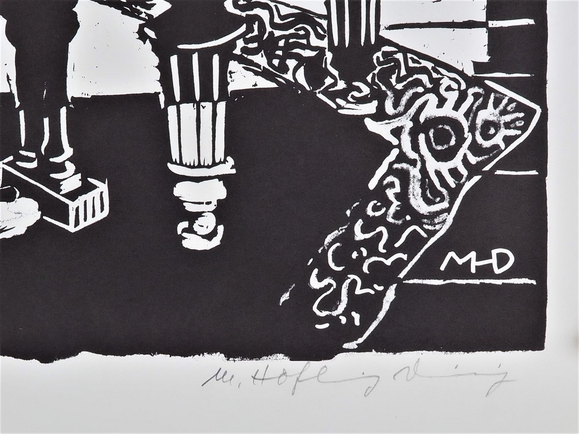 Margret Hofheinz-Döring (1910, Mainz - 1994, Bad Boll) - Woodcut "House Music - Image 2 of 2