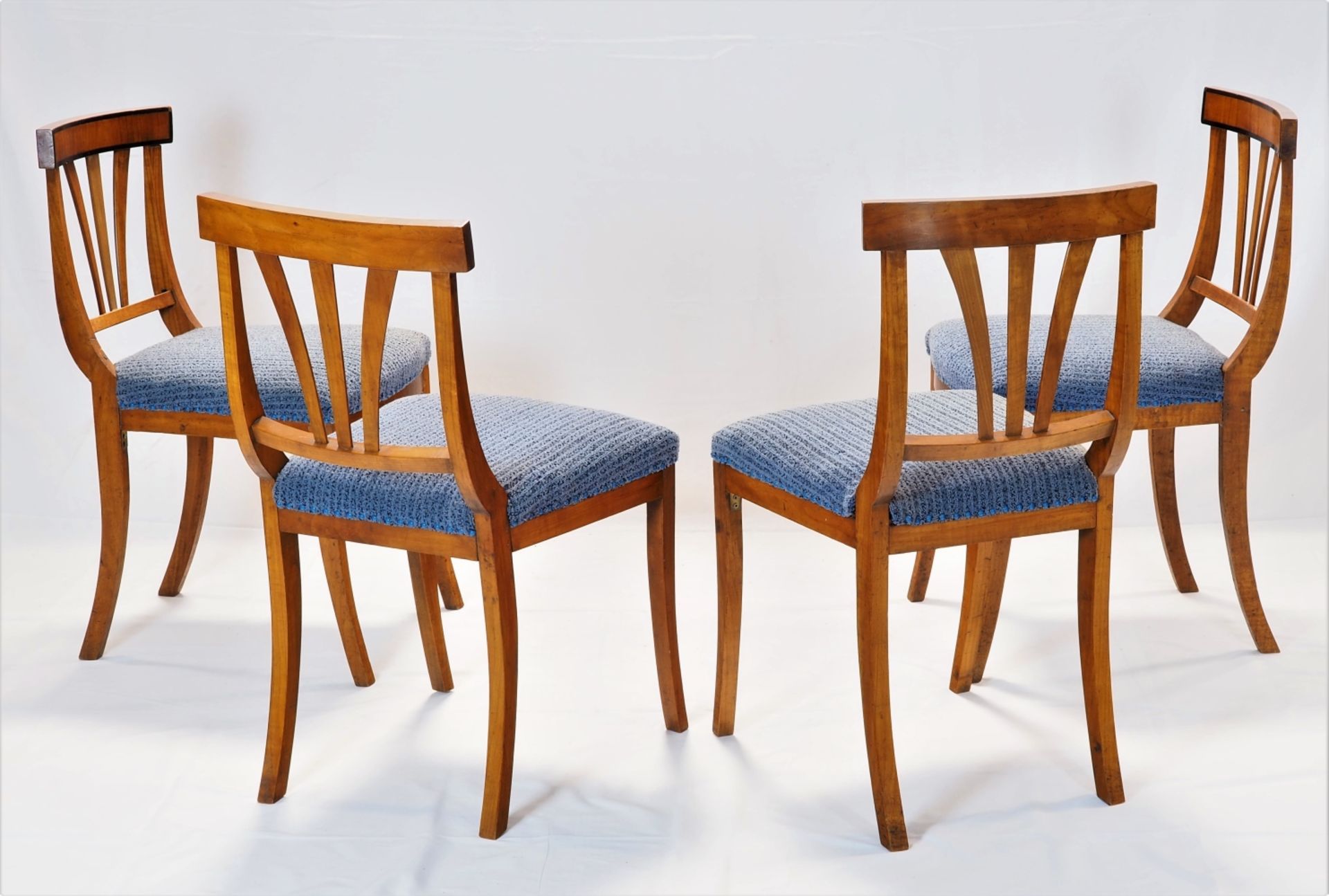 Four-set chairs, Biedermeier - Image 2 of 4