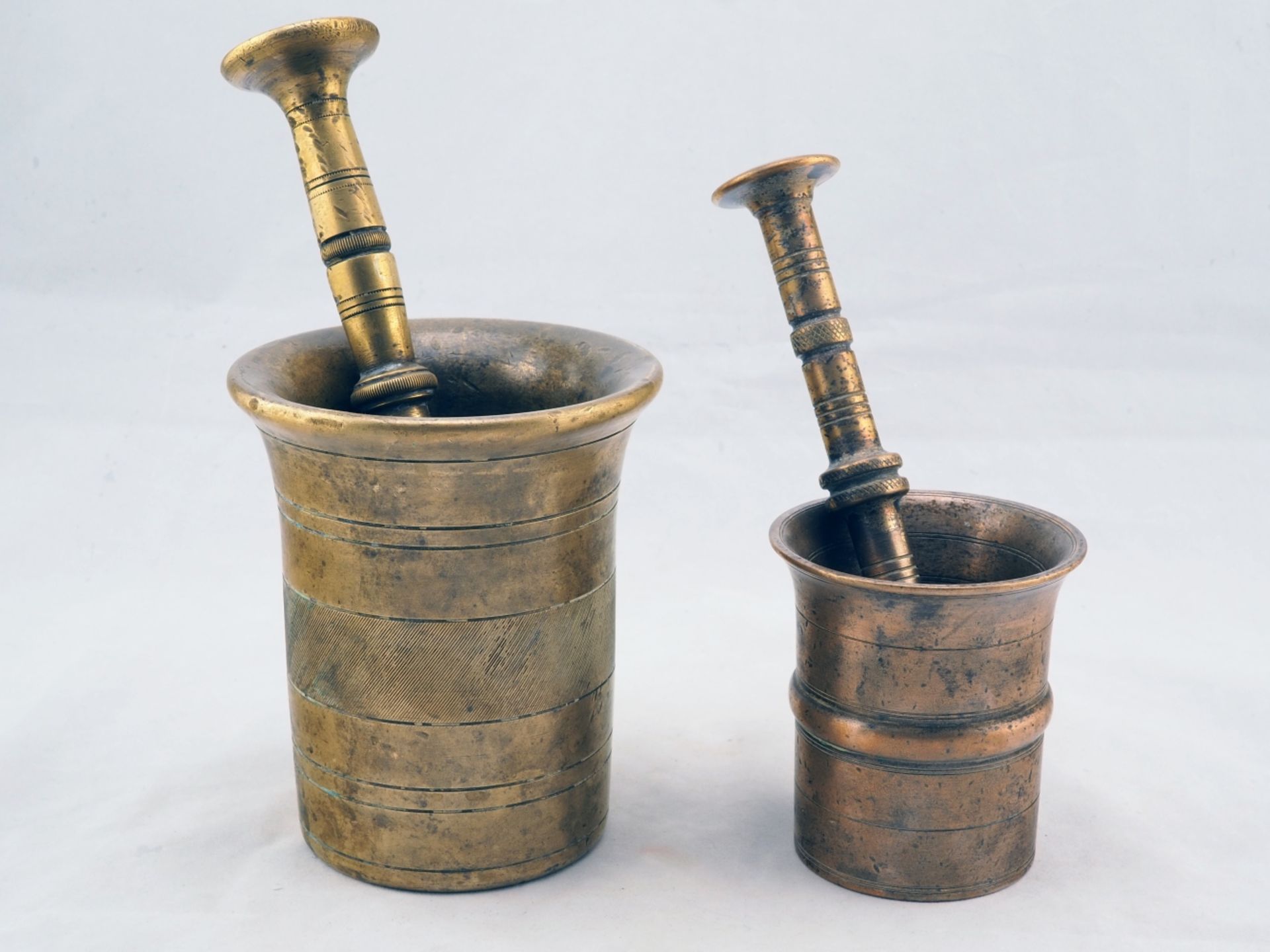 Two mortars, 18th century.