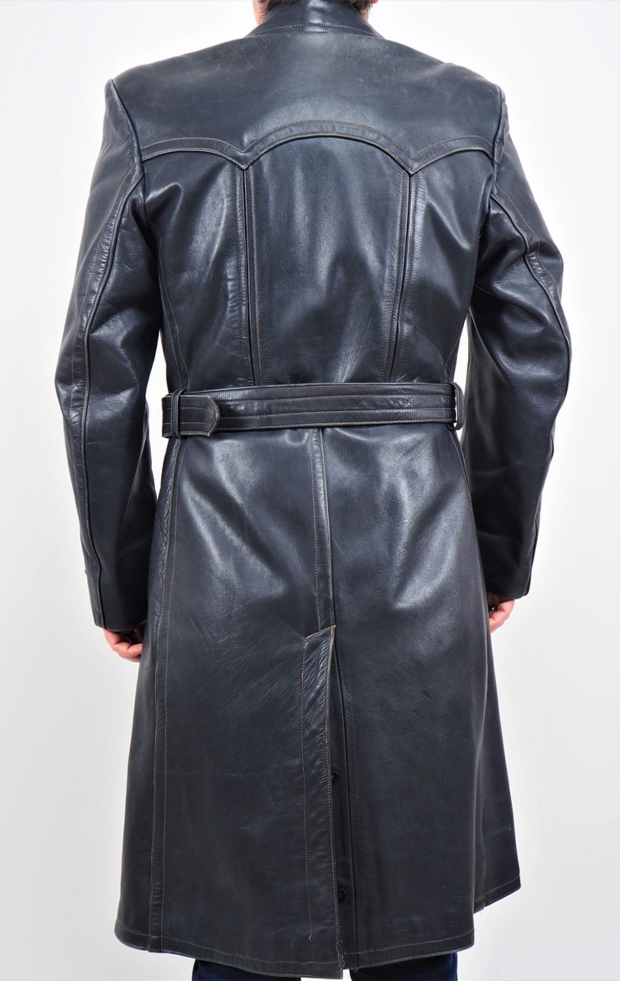 Men leather coat, 40s/50s - Image 4 of 4