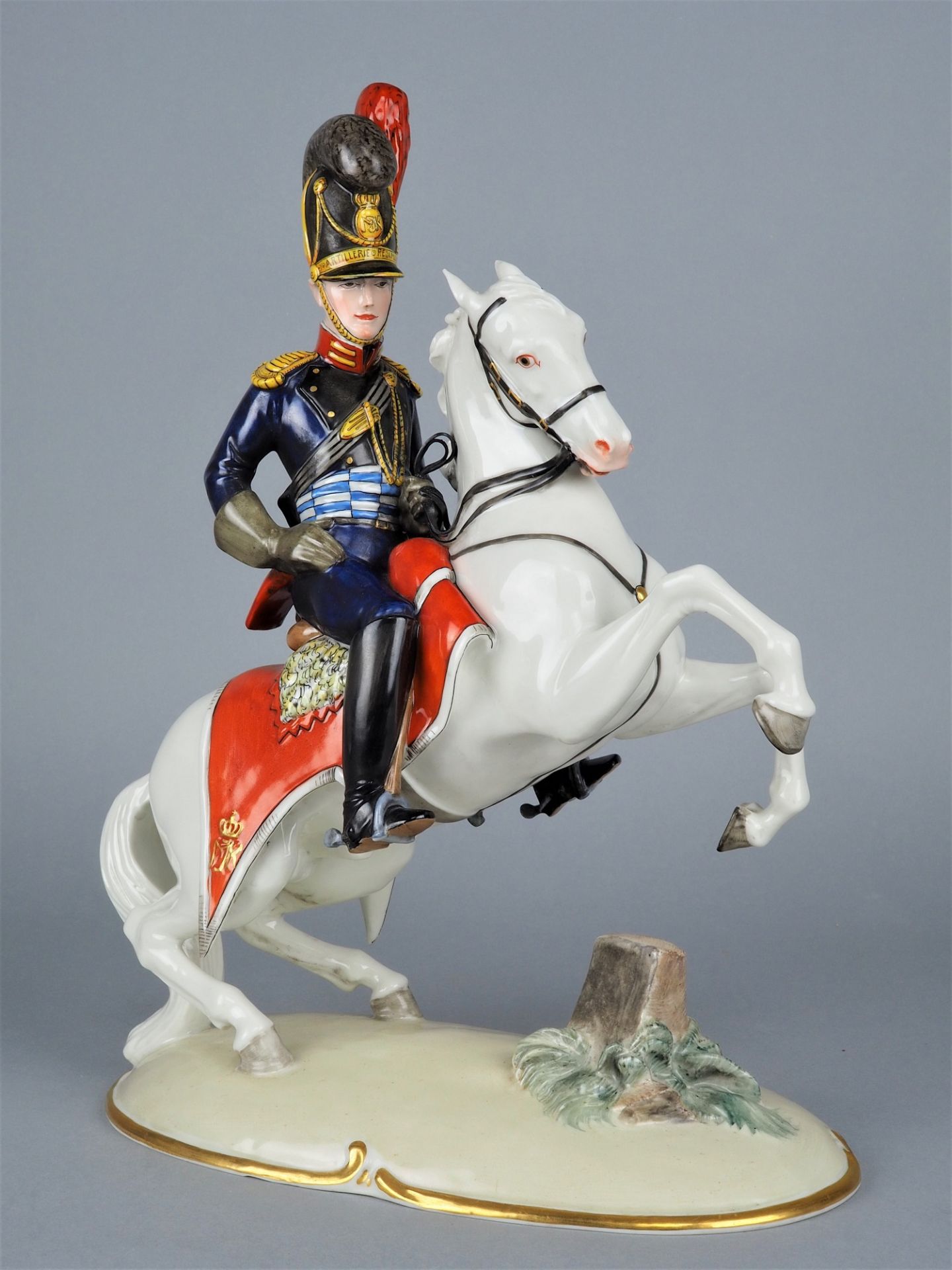 Nymphenburg Porcelain Manufactory: Bavarian Artillery Officer from 1813.