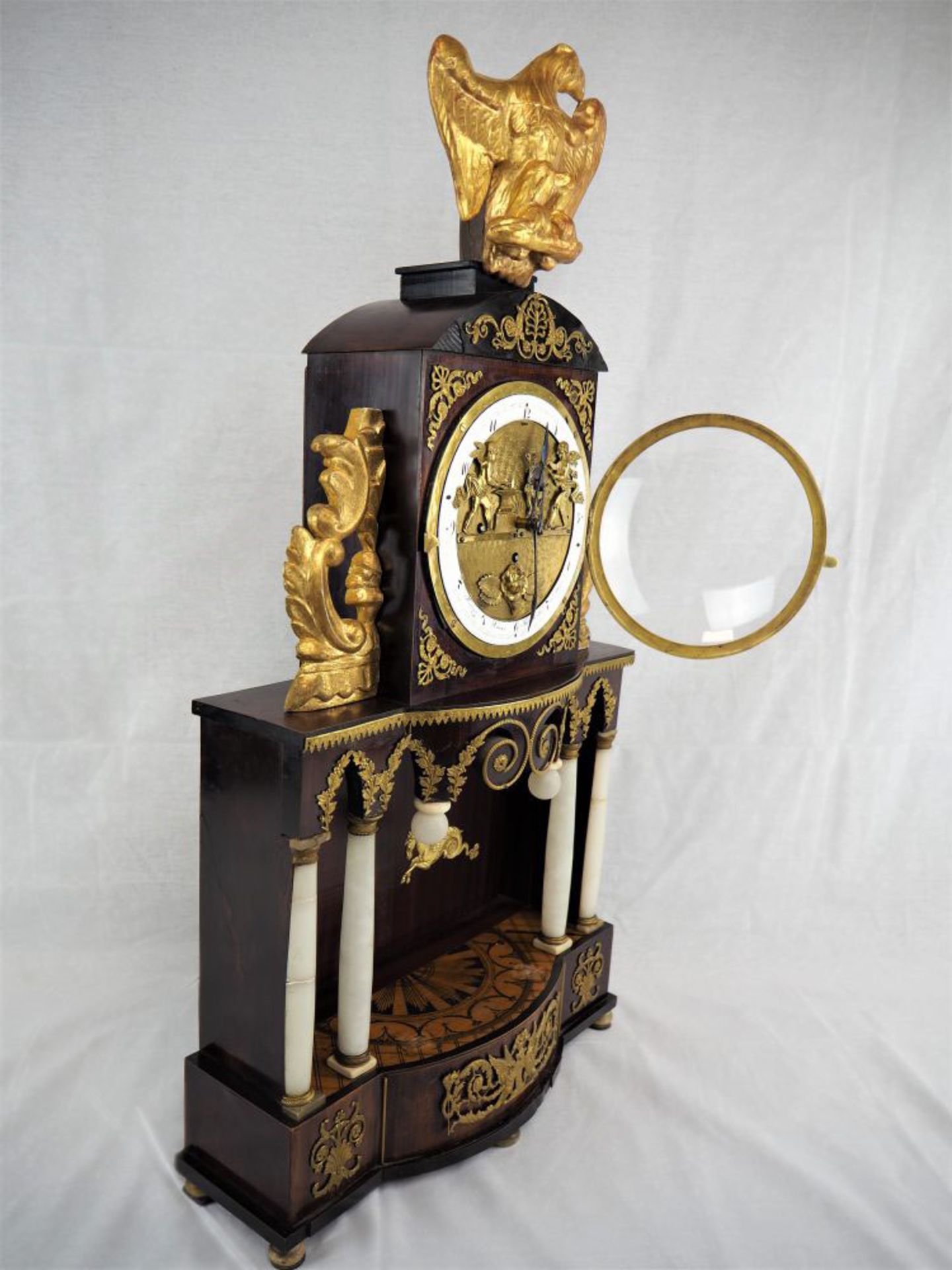 Viennese portal clock - house watch around 1820 - Image 7 of 9