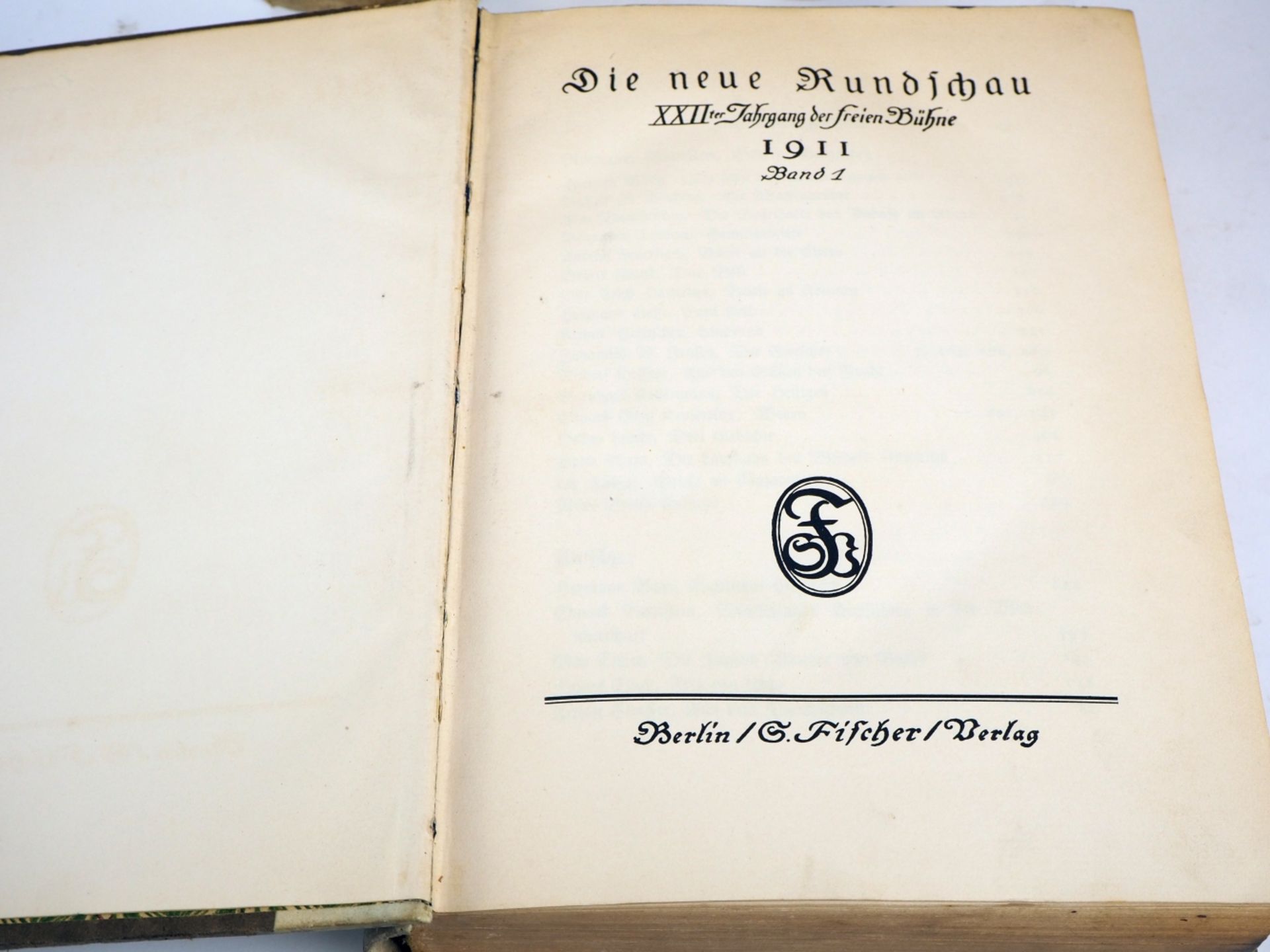Volume "Die neue Rundschau" - Berlin. S. Fischer publishing house, 7 books, German - Image 2 of 2