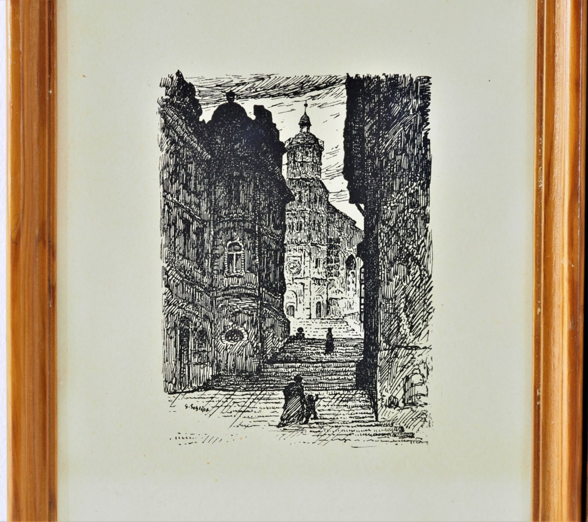 Set of prints in matching frames, 18th/19th century, 3 pieces + addition - Image 3 of 3