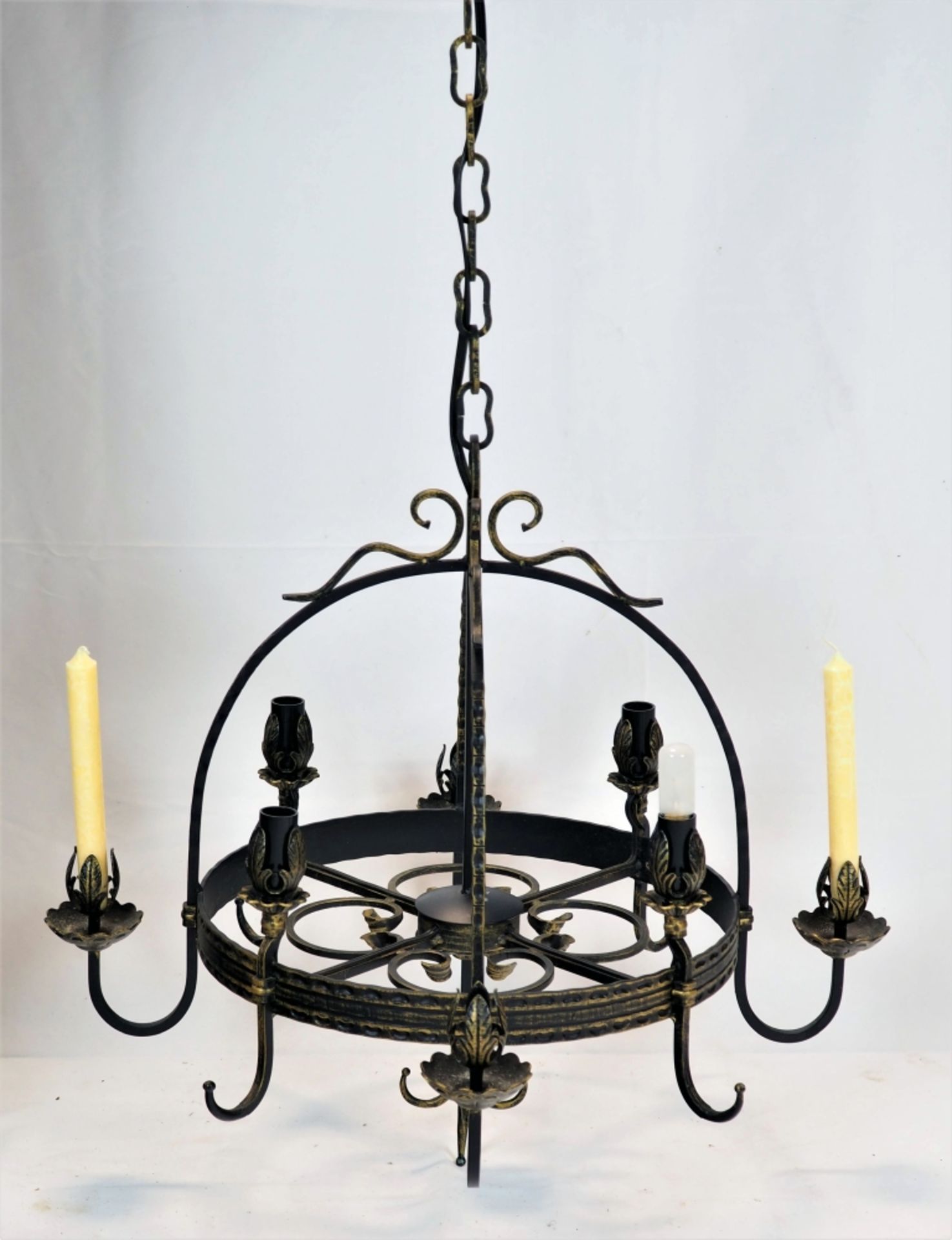 Wrought iron ceiling lamp