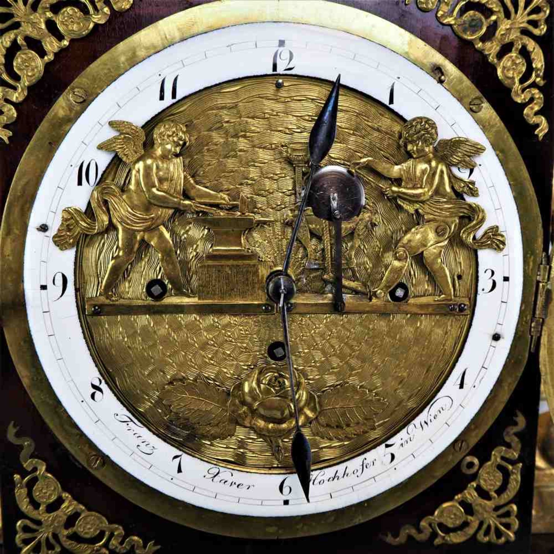 Viennese portal clock - house watch around 1820 - Image 2 of 9