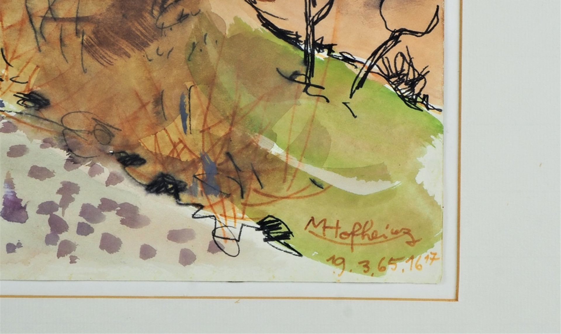 Margret Hofheinz-Döring (1910, Mainz - 1994, Bad Boll) - Landscape near Altheim, 1965 - Image 2 of 3