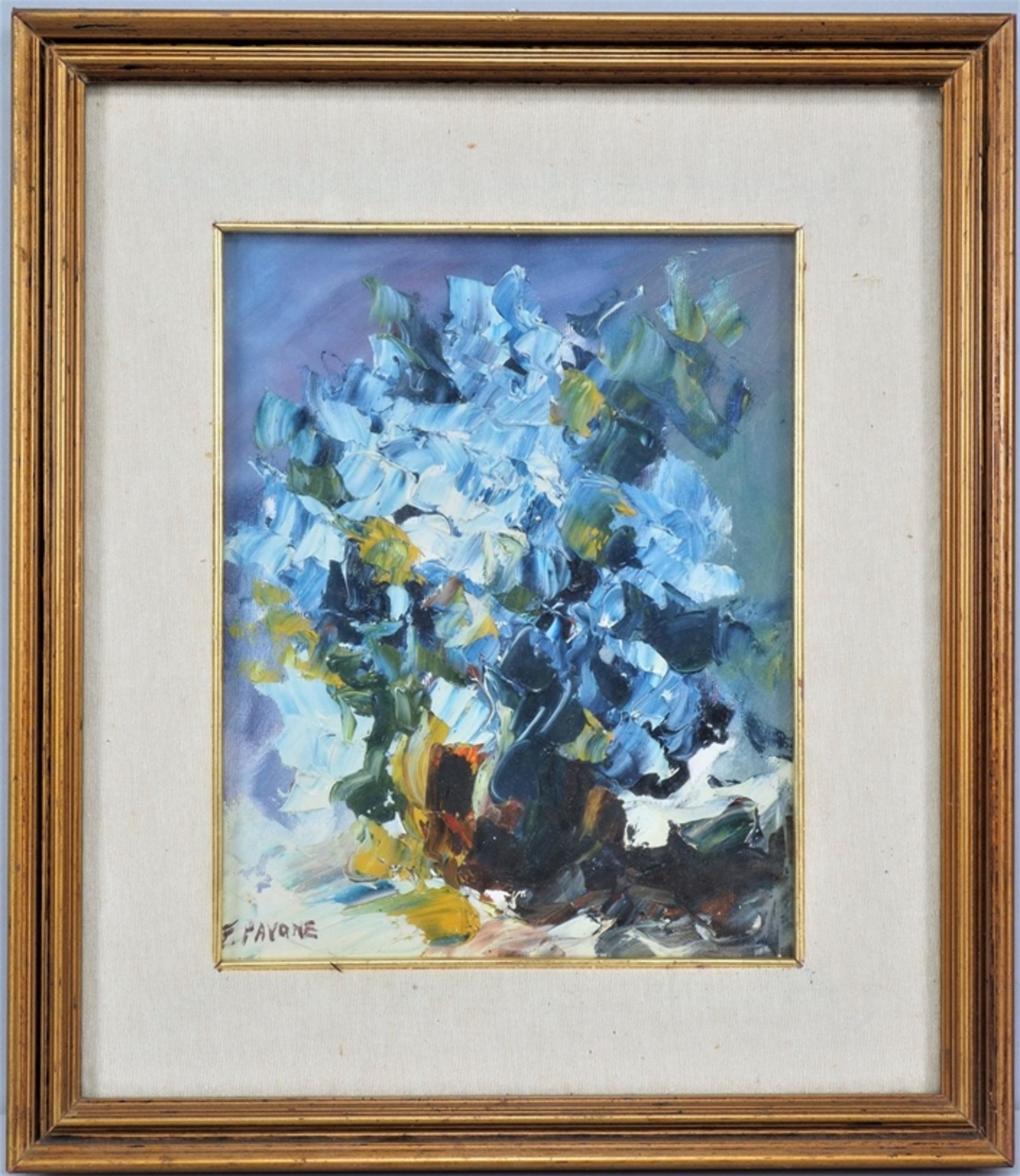 Franco Pavone (*1945, Messina) - Abstrahiertes Blumenstillleben, 1982 - Bild 2 aus 3