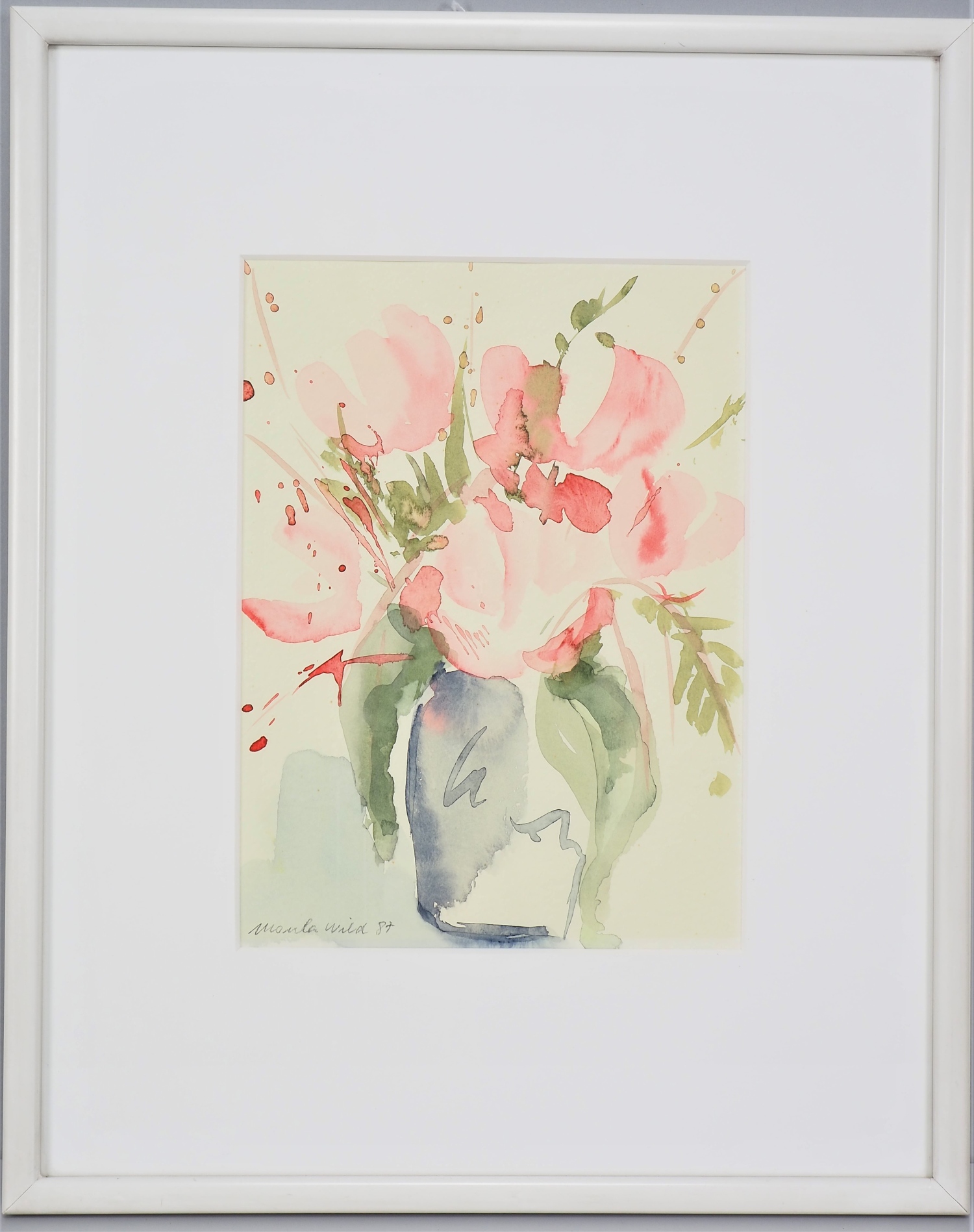 Ursula Wild (*1942, Munich) - watercolor floral still life. - Image 2 of 2