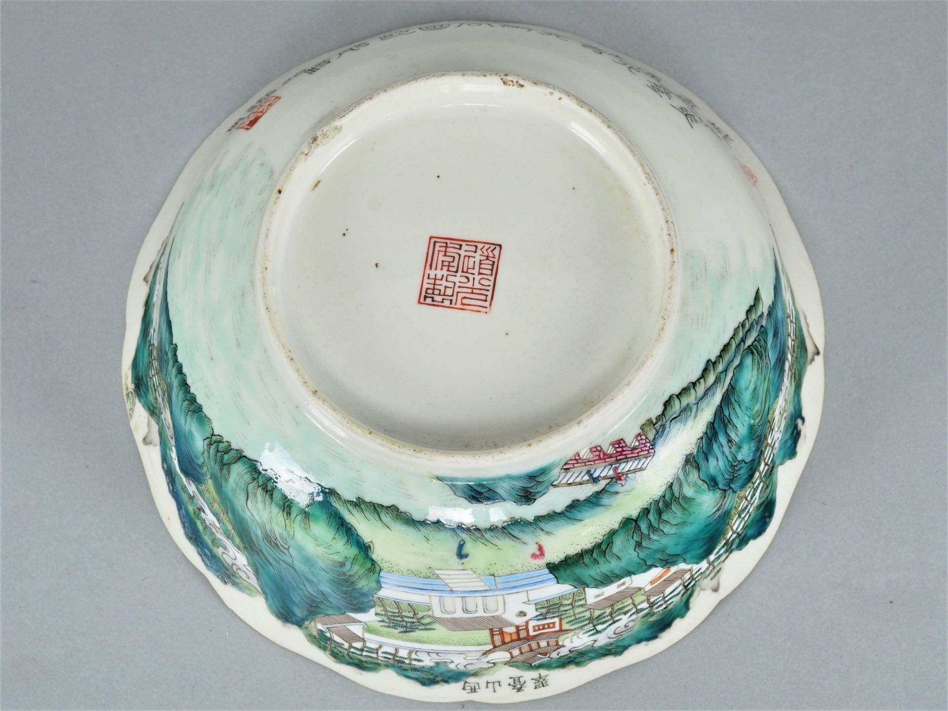 Antike Porzellan Schale, China, fein handbemalt - Bild 5 aus 5