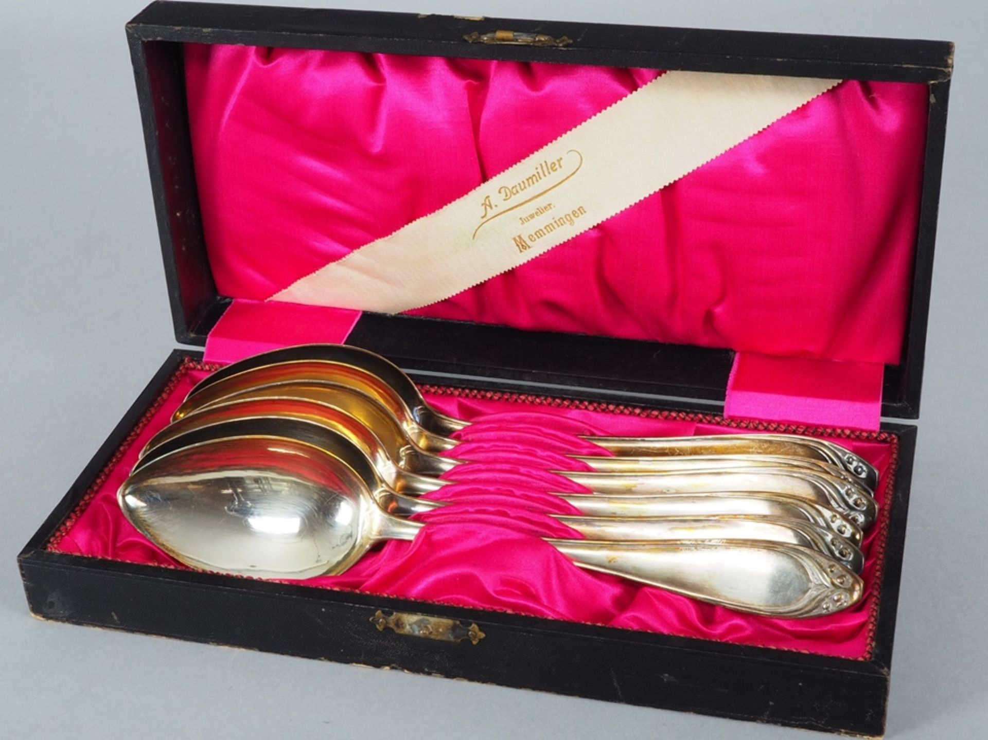 Art Nouveau dinner spoon set, 800 silver
