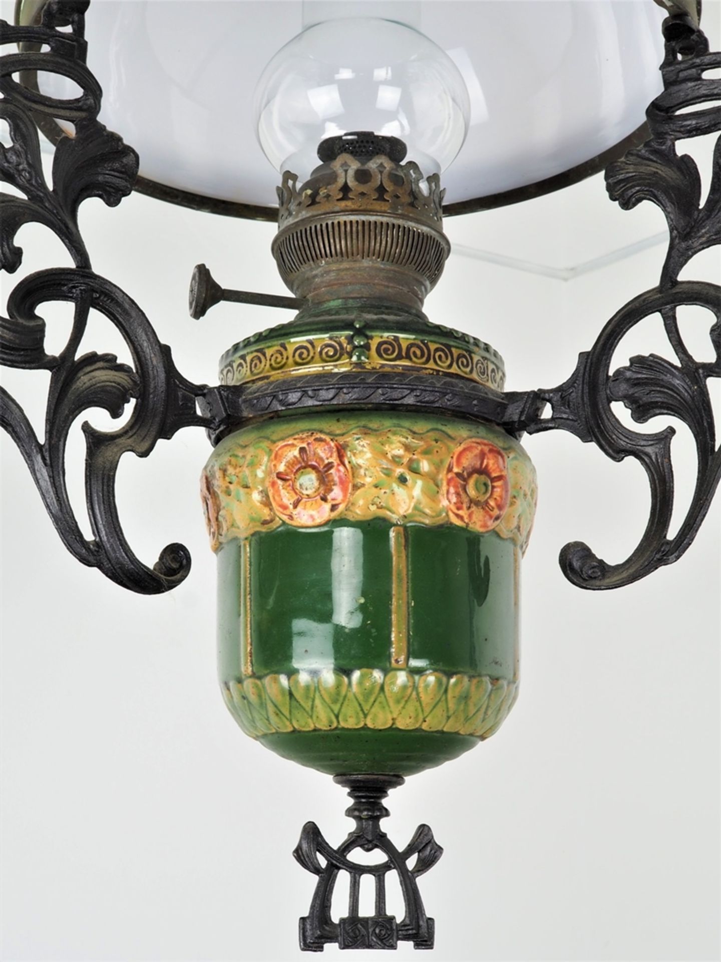 Jugendstil Wohnraumlampe, um 1900 - Bild 2 aus 2