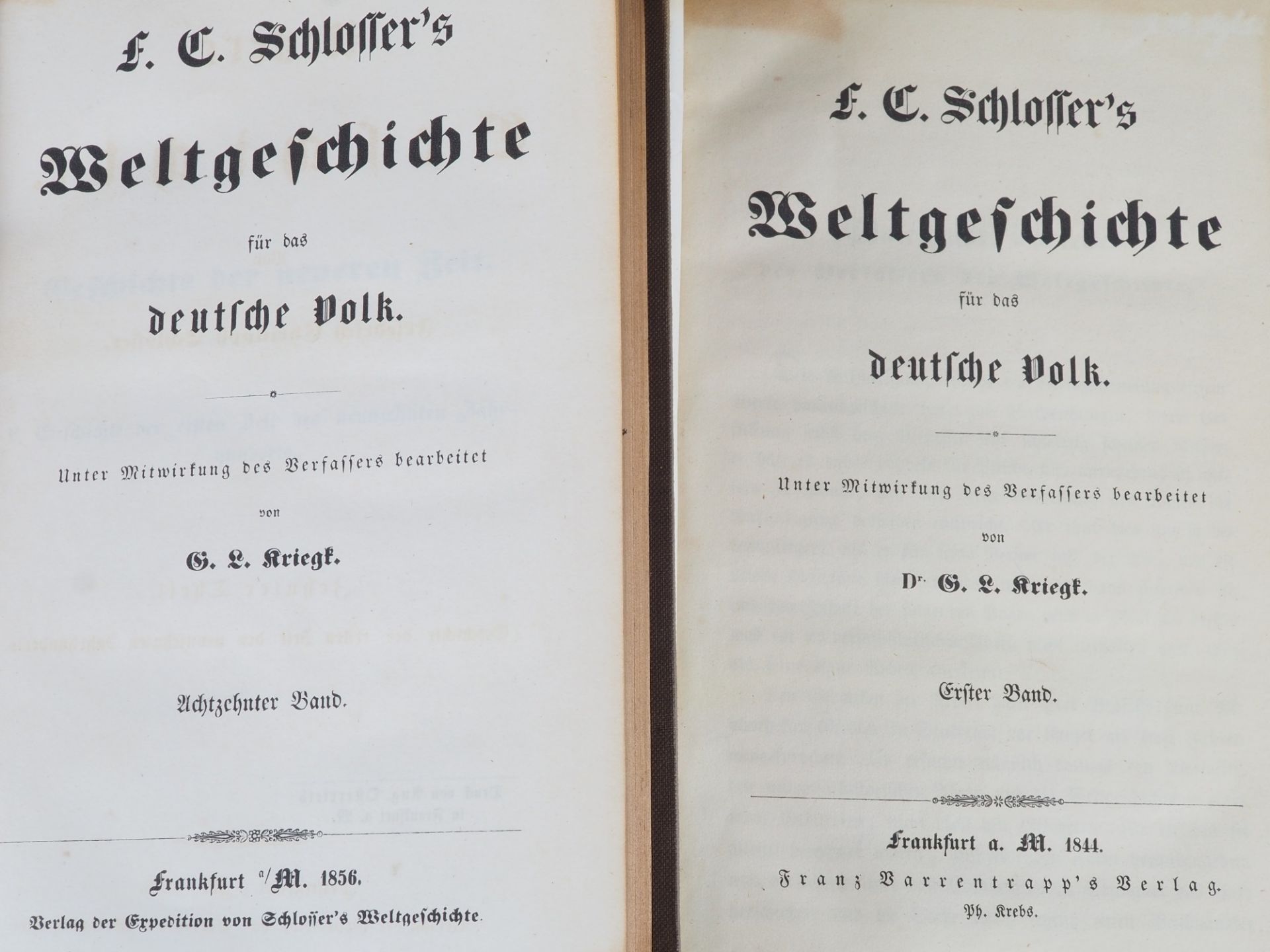 F.C. Schlossers Weltgeschichte für das deutsche Volk, 1844-1856 - Bild 2 aus 2