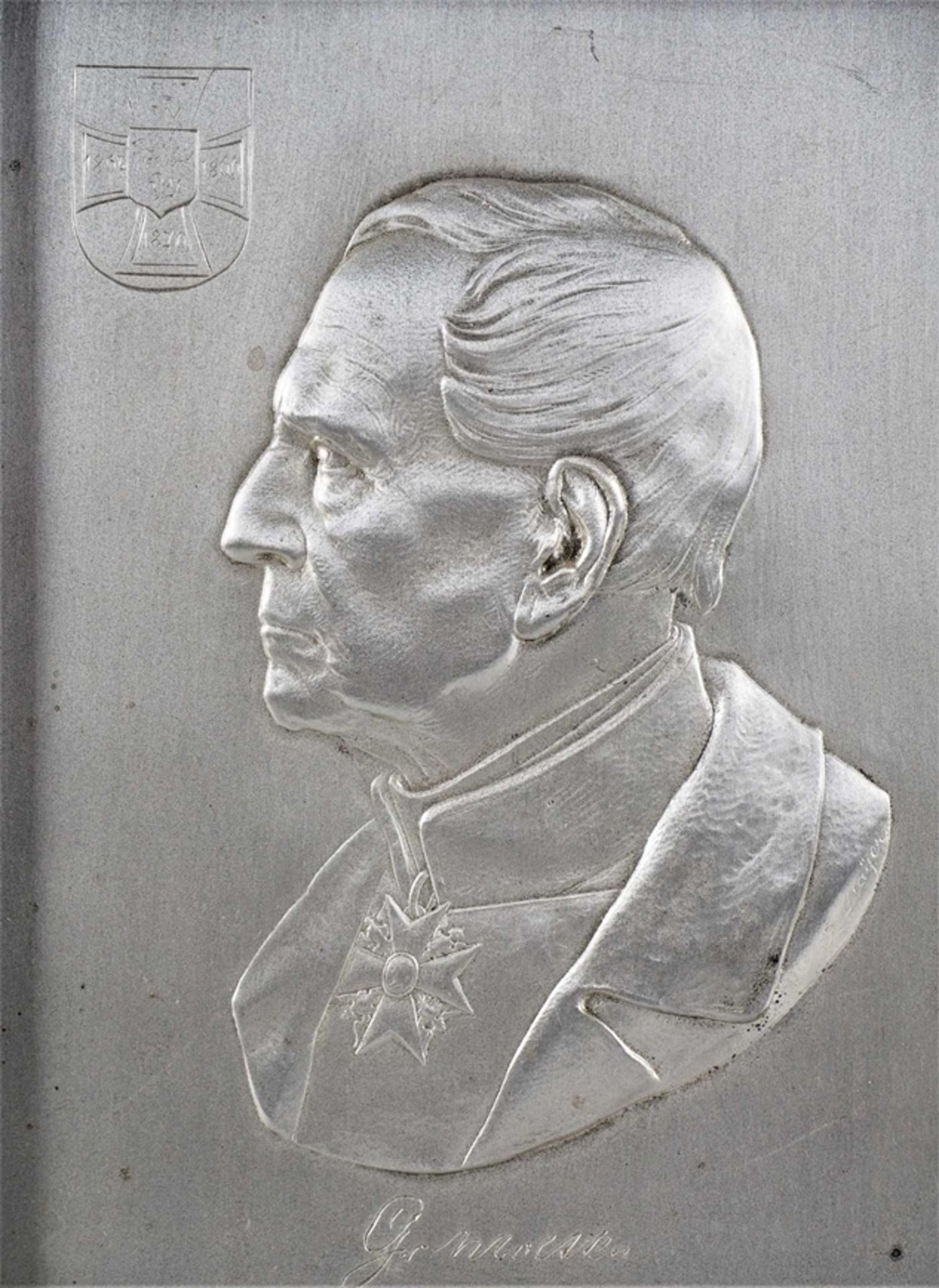 Reliefbild Generalfeldmarschall Helmuth von Moltke um 1900 - Bild 2 aus 2
