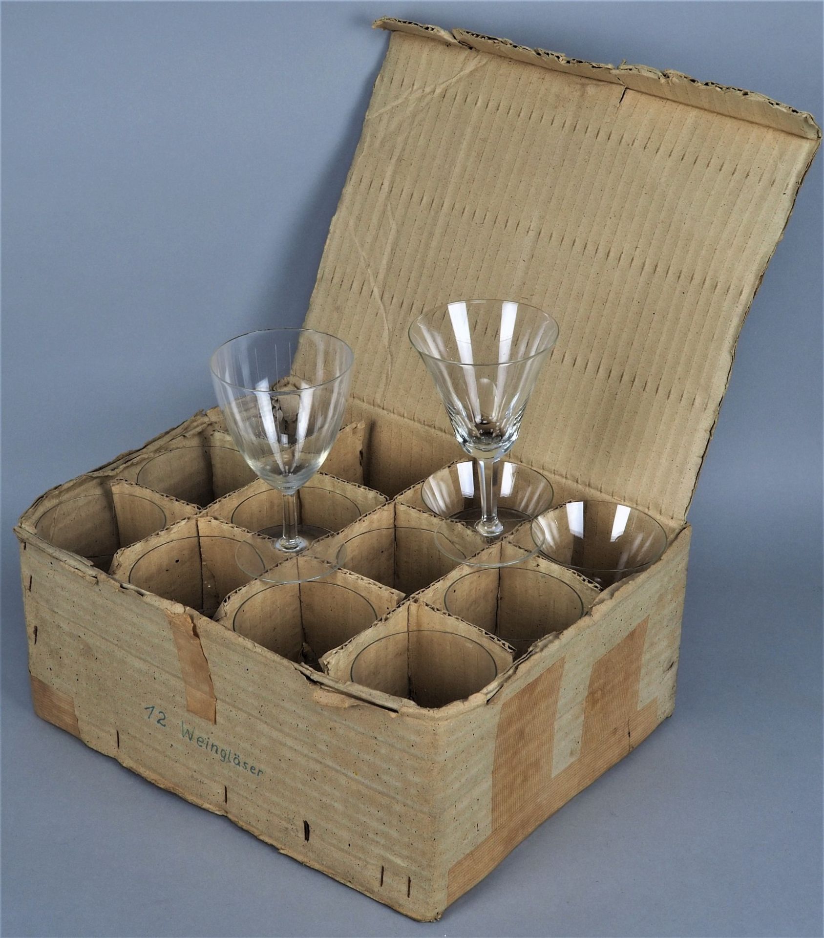 Set of wine glasses, around 1920.