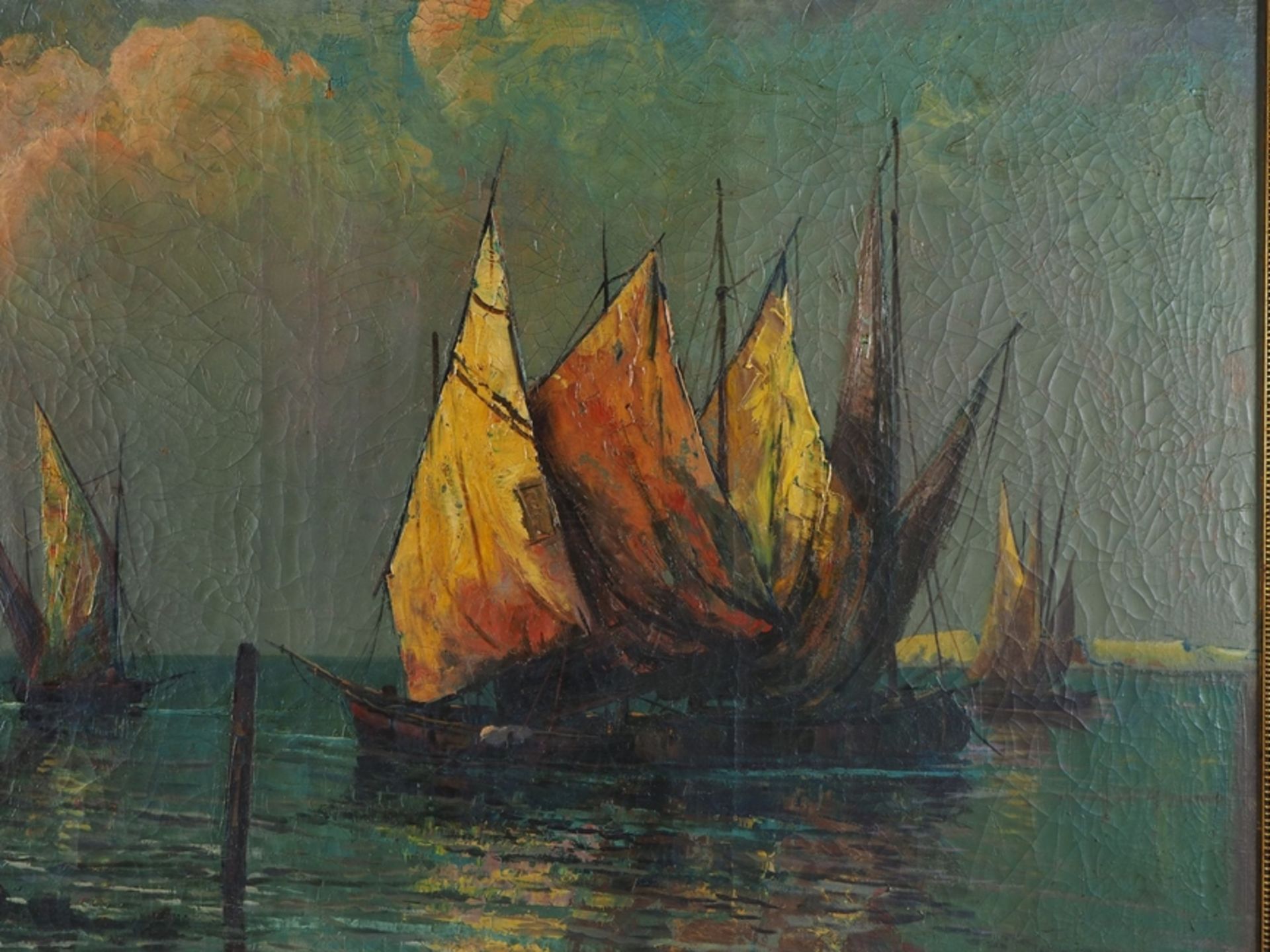 Heinrich Schulze - Segelboote im Abendrot - Bild 2 aus 4
