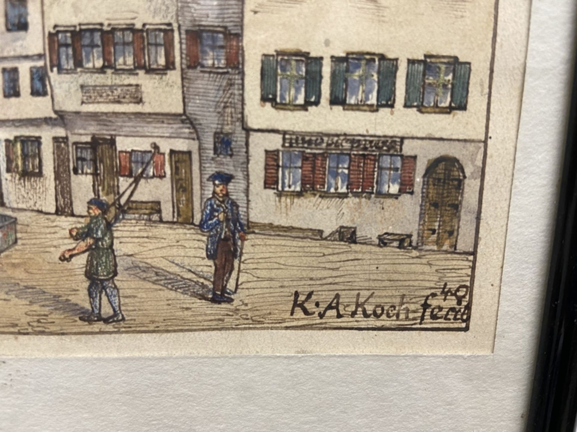 K.A. Koch - Ulmer Marktplatz im 17. Jh., 1940 - Bild 2 aus 2