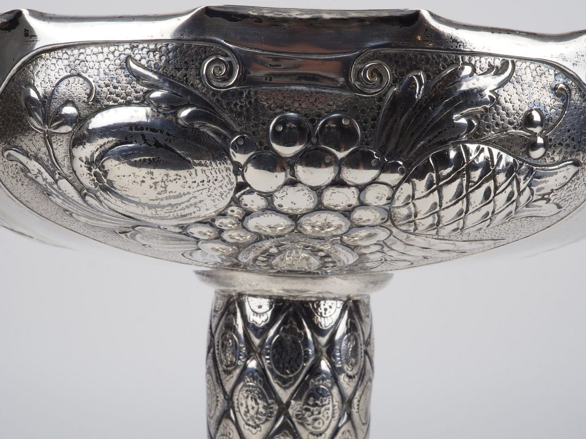 Large fruit bowl, centerpiece around 1910, 800 silver. - Image 2 of 8