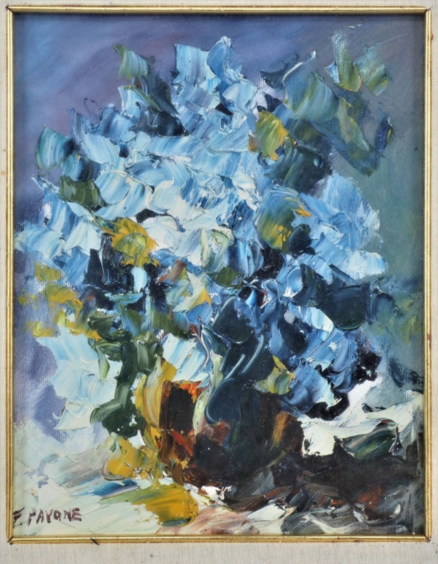 Franco Pavone (*1945, Messina) - Abstrahiertes Blumenstillleben, 1982