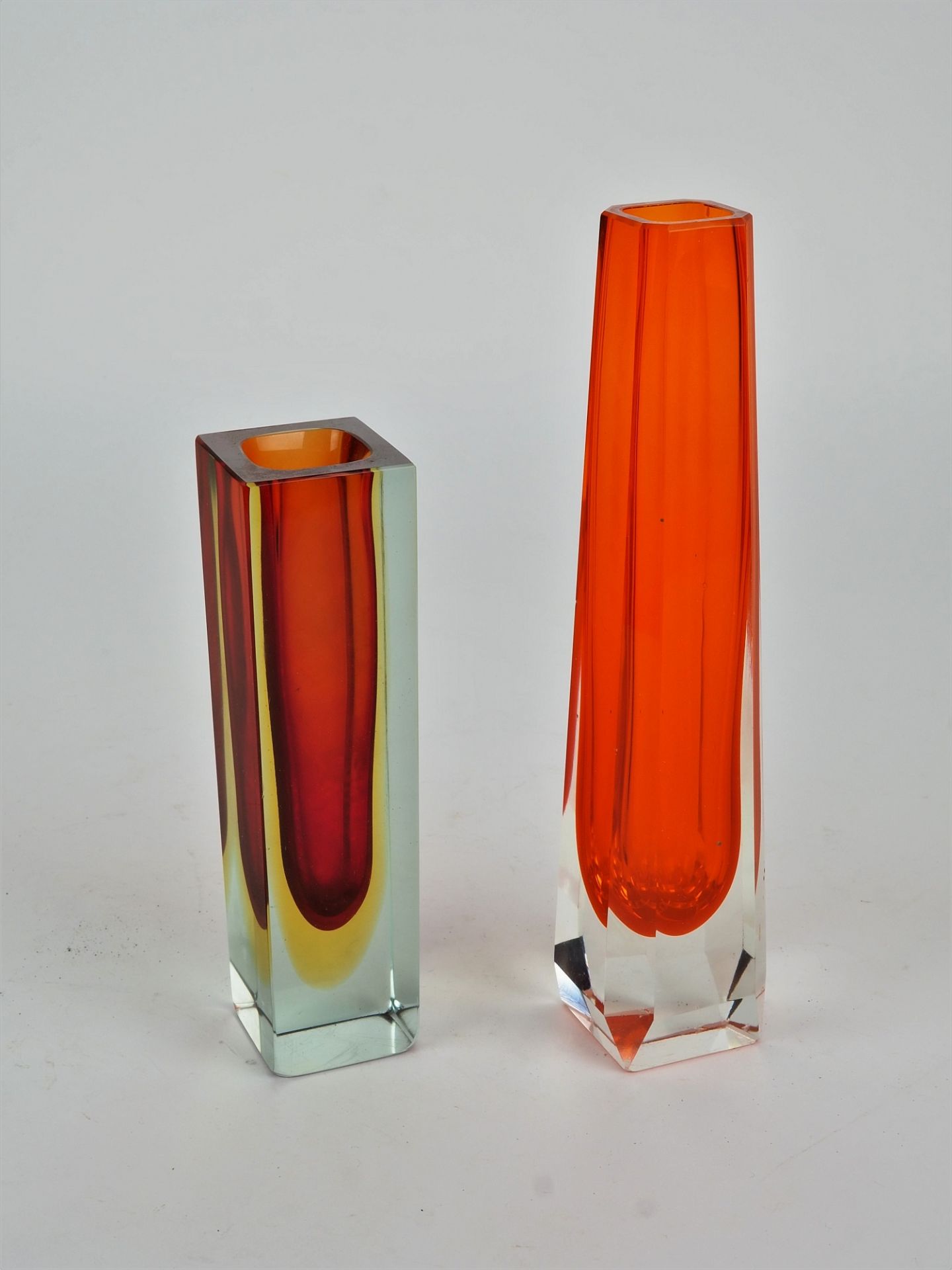 Two small vases, probably "Moser", 30's