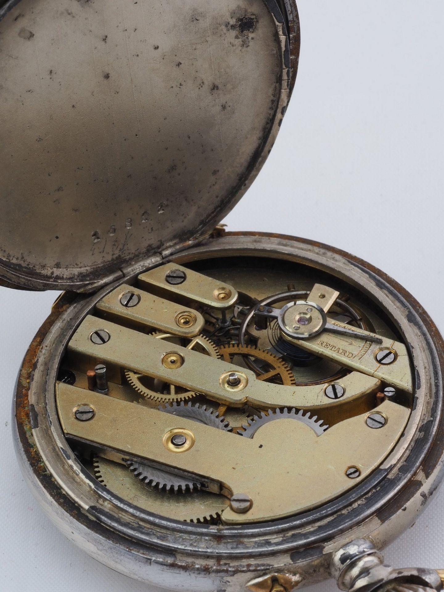 Pocket watch with calendar and moon phases. - Image 2 of 2