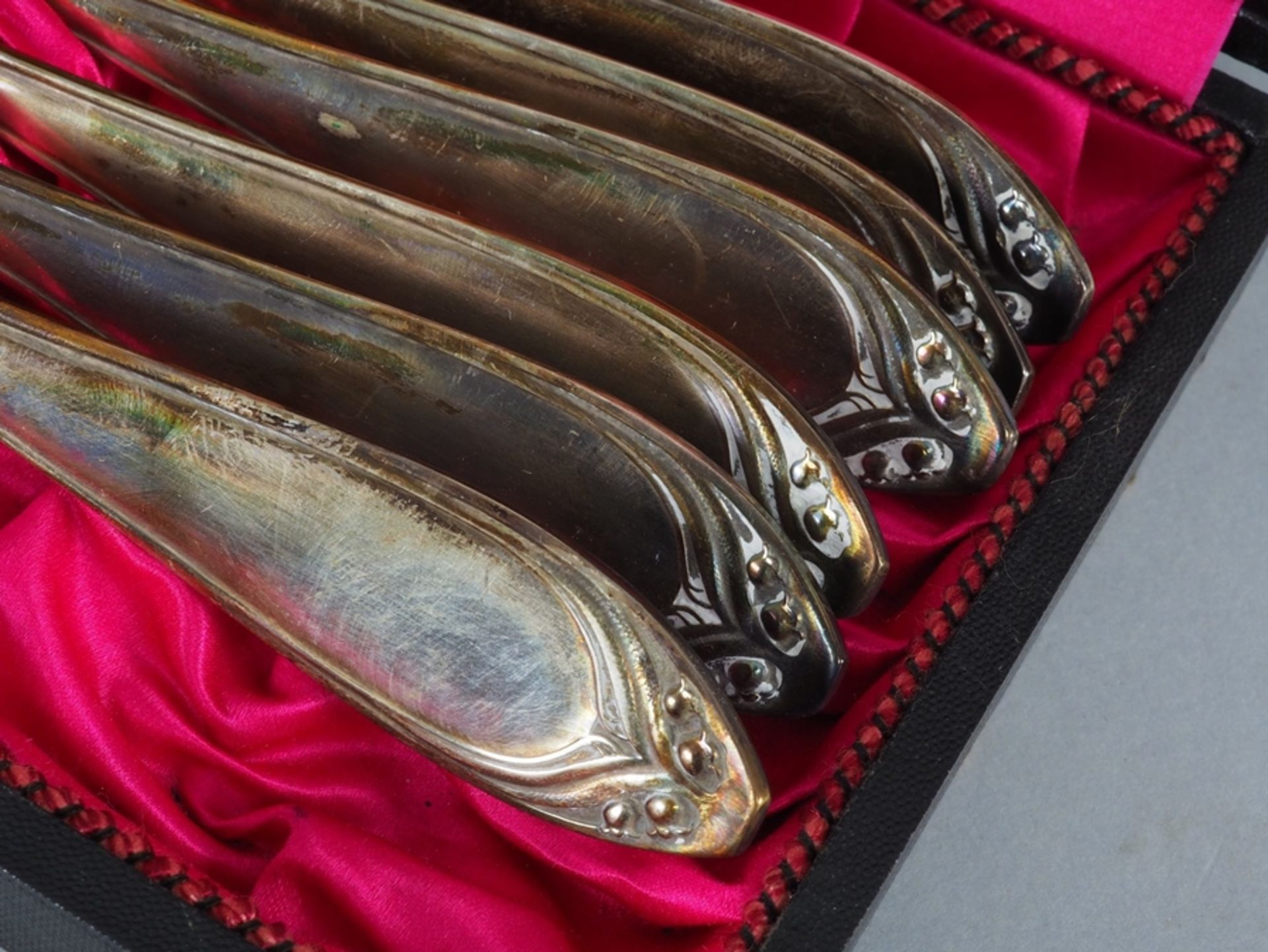 Art Nouveau dinner spoon set, 800 silver - Image 2 of 3