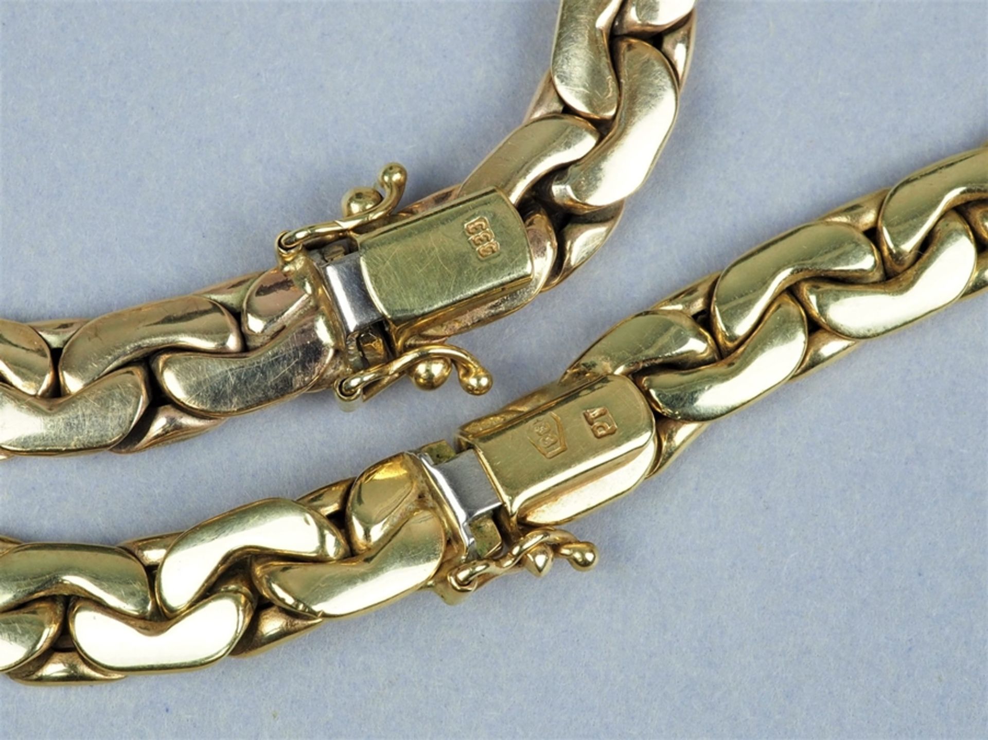 8kt Gold Armband und Halskette, 37,3g Gesamtgewicht - Bild 3 aus 4