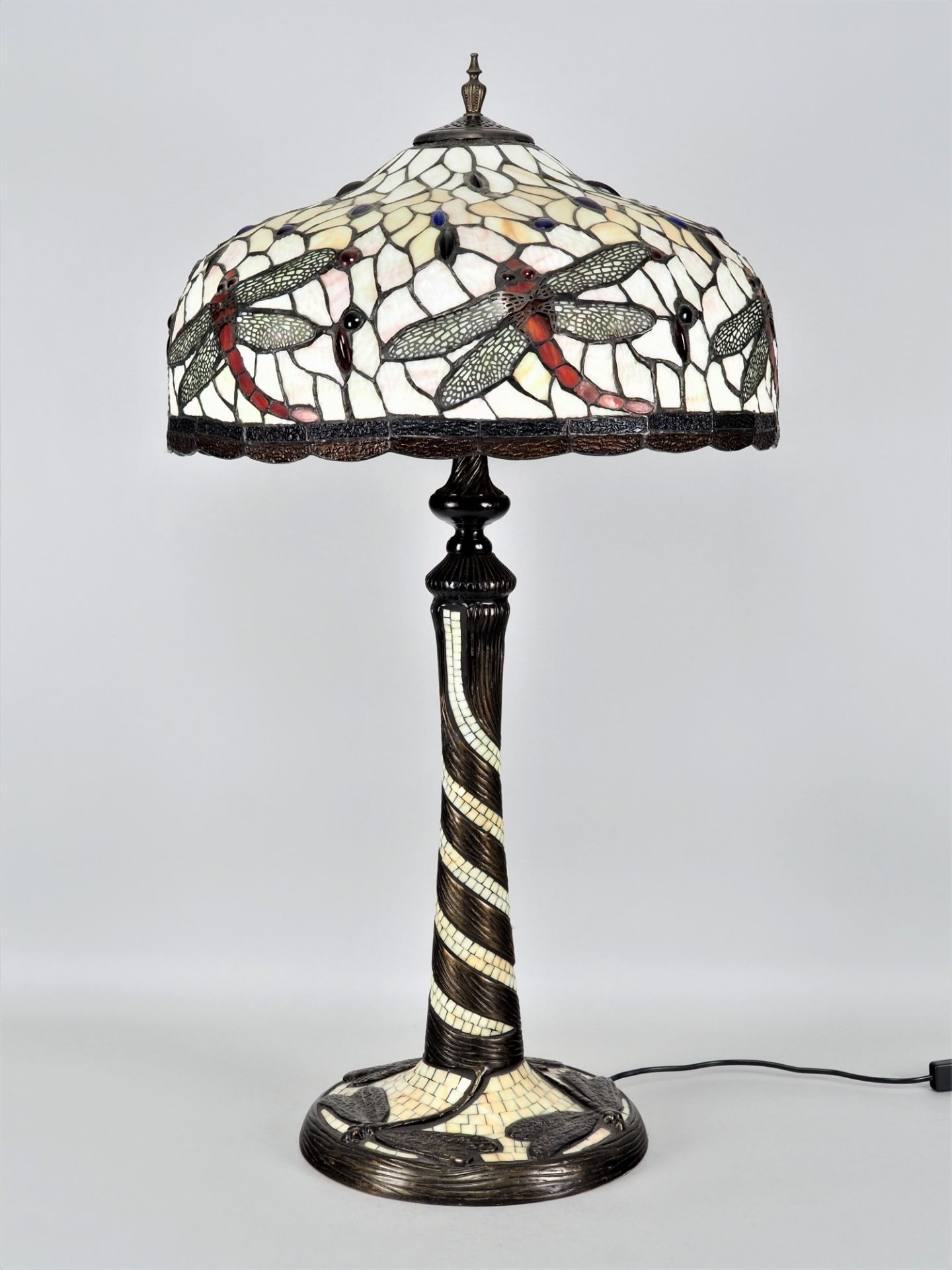 Große Tischlampe in Tiffany Art - Bild 2 aus 4