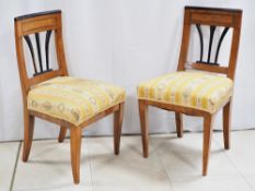 Paar Biedermeier Stühle, süddeutsch um 1810
