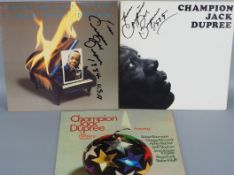 Champion Jack Dupree (1910 - 1992), handsignierte Schallplatten (LP)