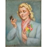 Louise Galand-Legendre (1876-1955) - Damenporträt Pastell