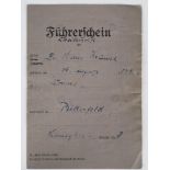 Führerschein 1939, Nationalsozialistisches Deutsches Reich