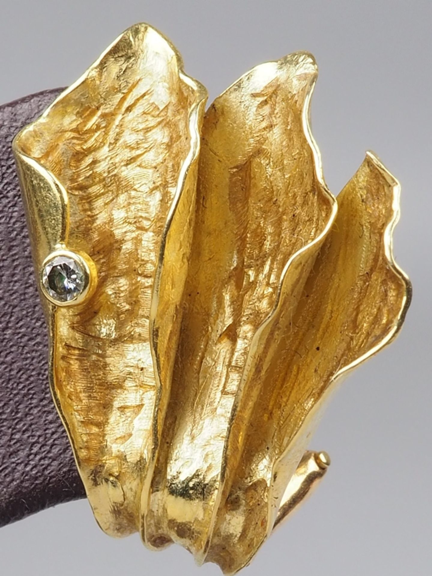 14kt Gold Paar Ohrstecker, 6,7g Gesamtgewicht - Bild 2 aus 4
