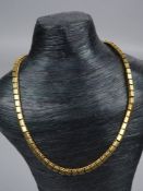 14kt Gold Vierkant-Halskette, 18,7g Gesamtgewicht