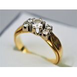 18kt Gold Brillant-Ring, 4,6g Gesamtgewicht