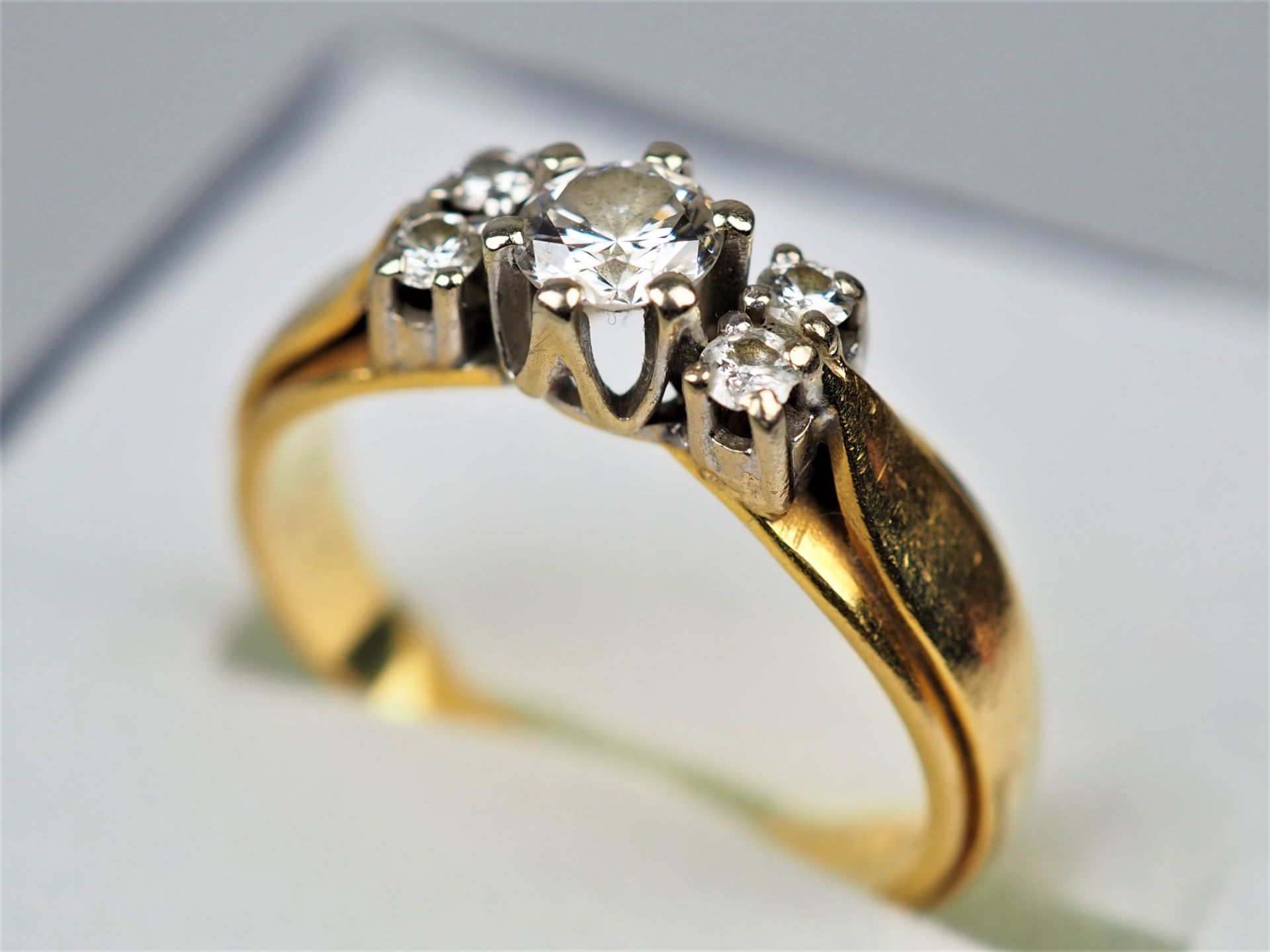18kt Gold Brillant-Ring, 4,6g Gesamtgewicht