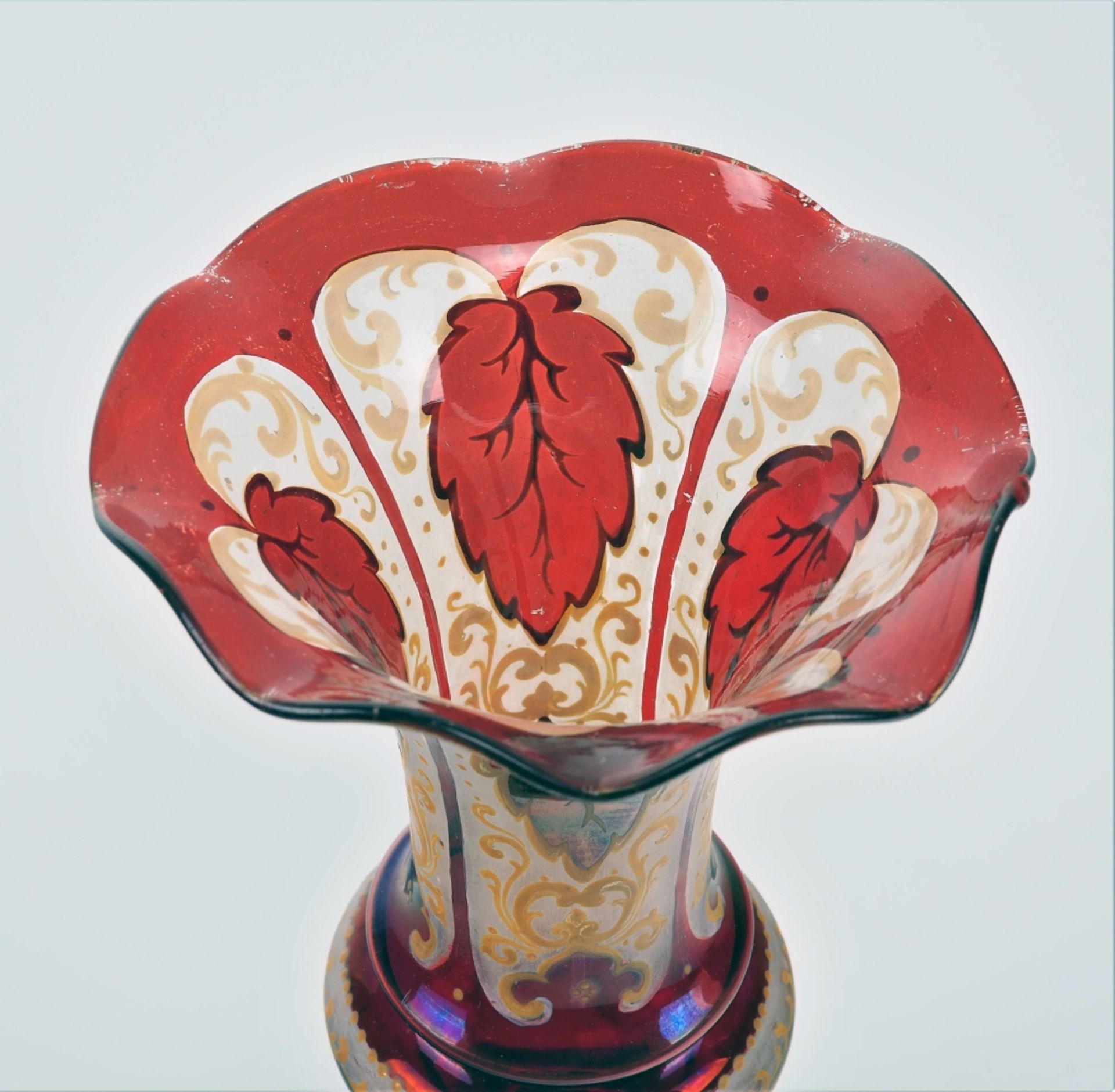 Paar böhmische Vasen - Bild 2 aus 3