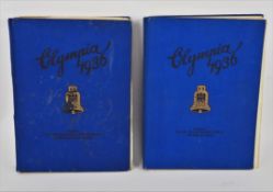 Konvolut Alben mit Zigaretten Sammelbildern, Olympia 1936, 2 Bände