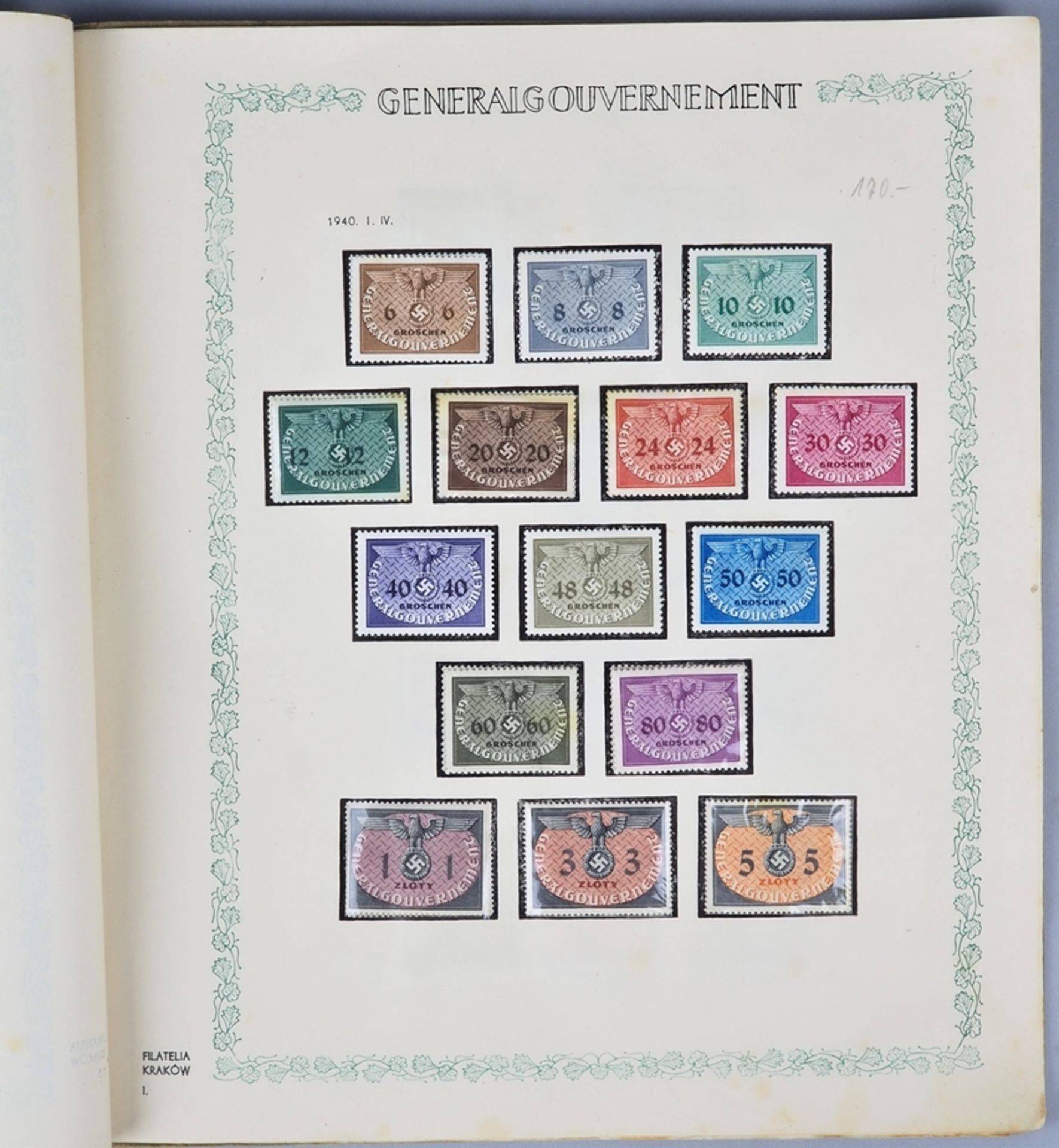 Vollständiges Briefmarken Album, Deutsches Reich - Generalgouvernement (1939-1945) - Bild 5 aus 6