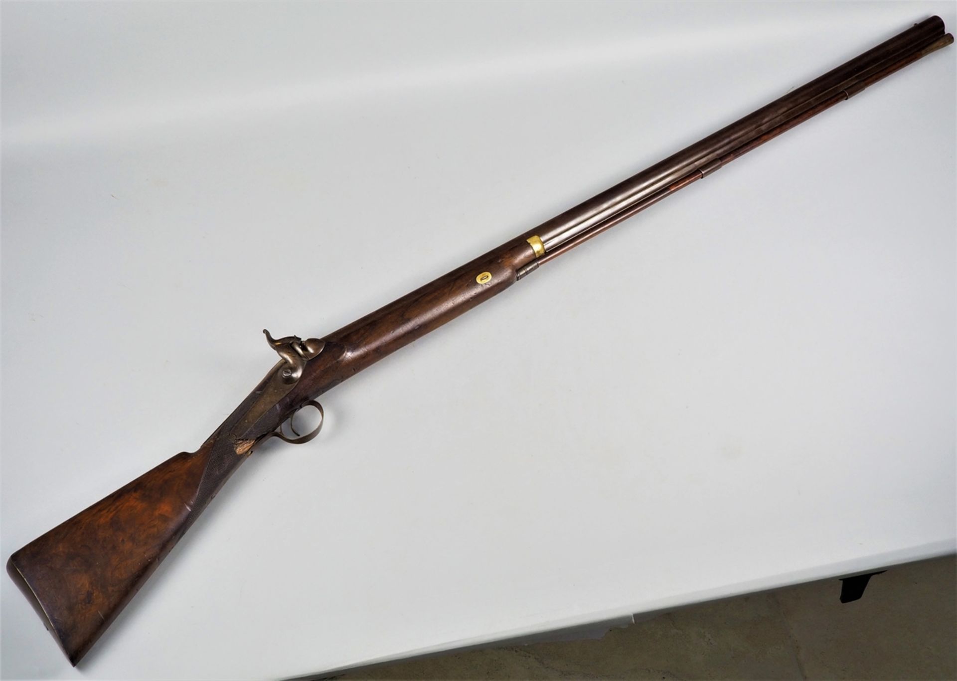 Antikes Vorderlader-Perkussionsgewehr, Mitte 19. Jh., L. 142cm
