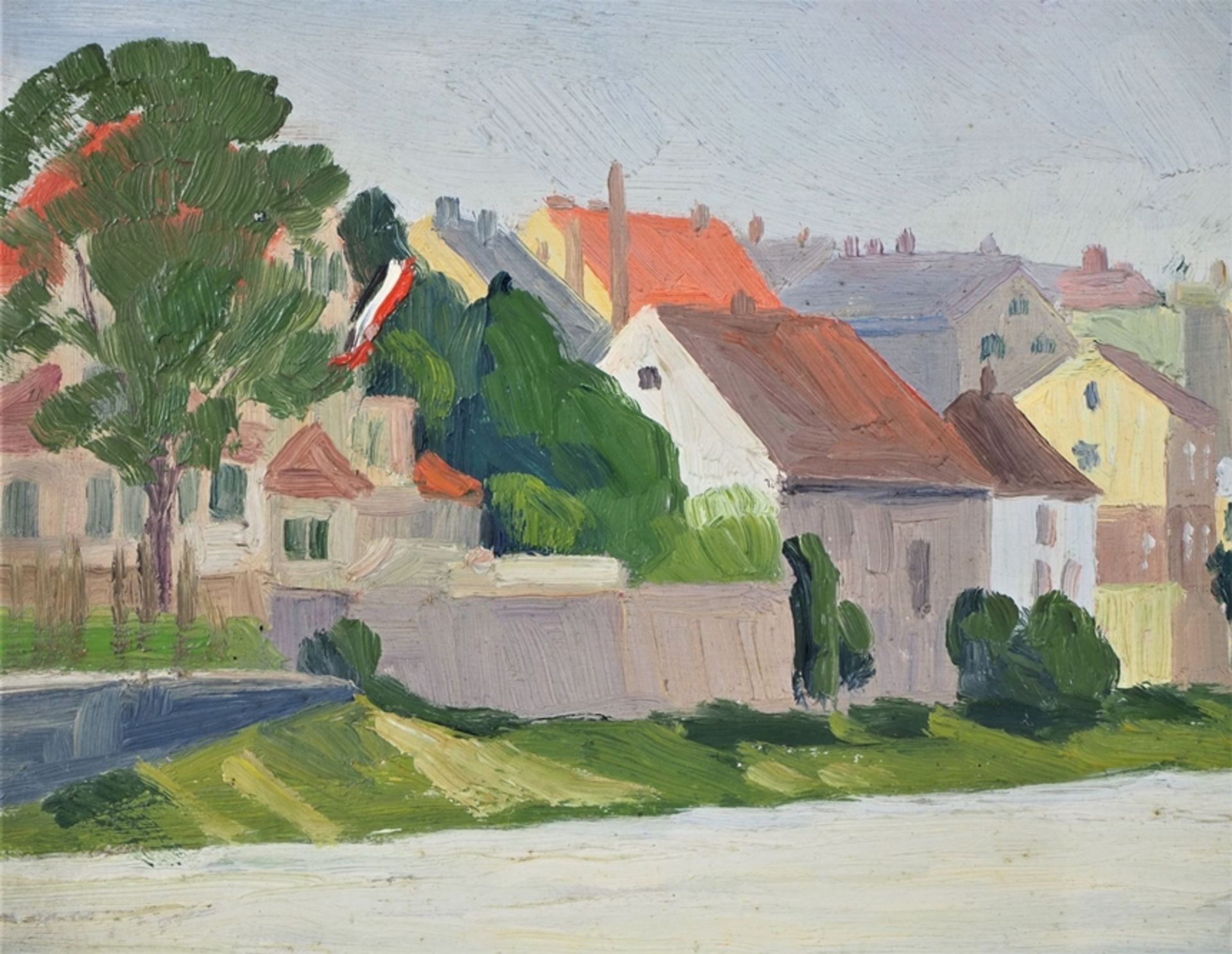 Ernst Samuel Geiger (1876, Turgi - 1965, Villeneuve, Schweiz) - Ansicht Ulm mit Donau, 1917 - Bild 3 aus 4