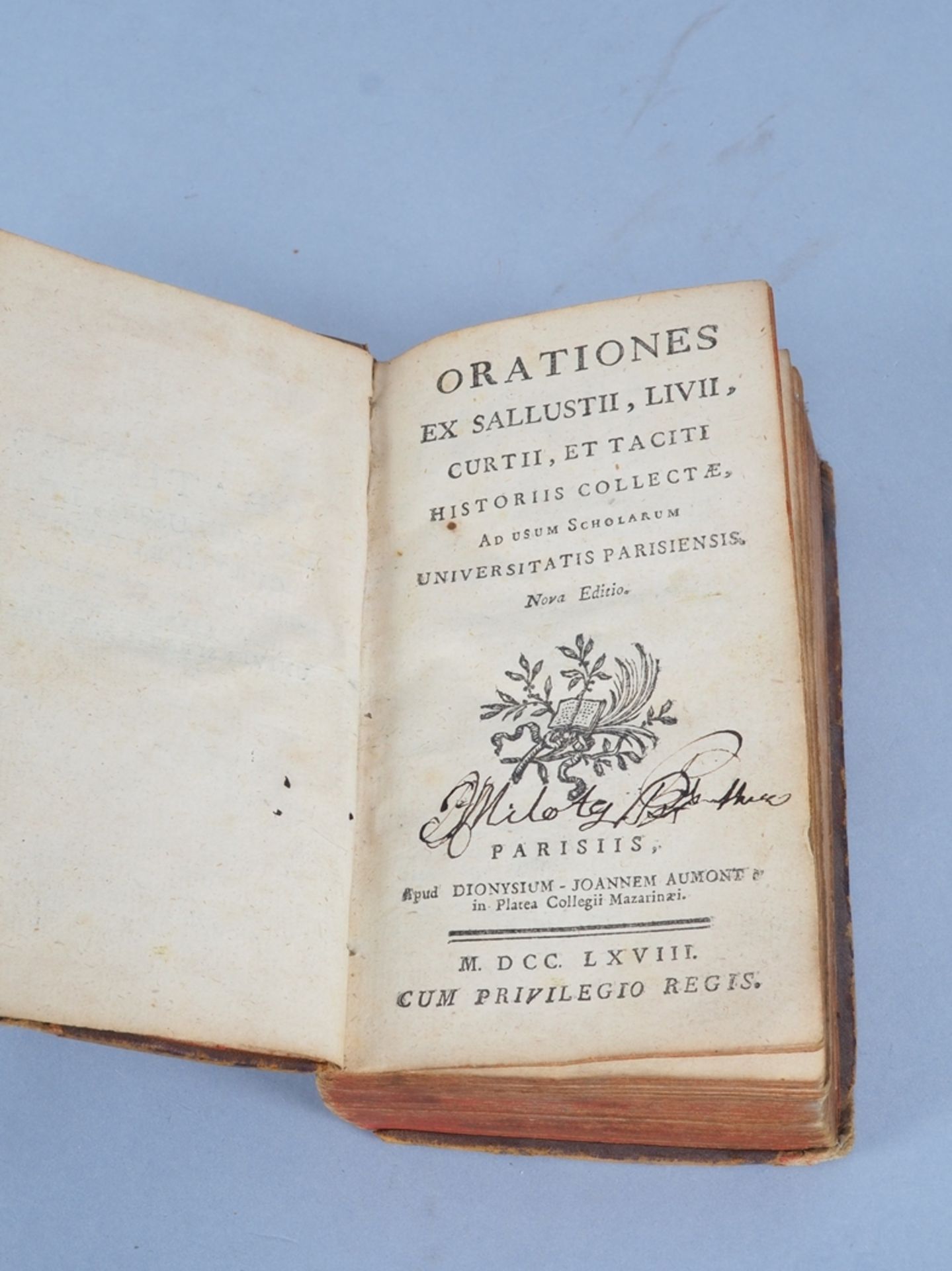 Orationes ex Sallustii, Livii; Curtii, et Taciti, 1768 - Bild 3 aus 4
